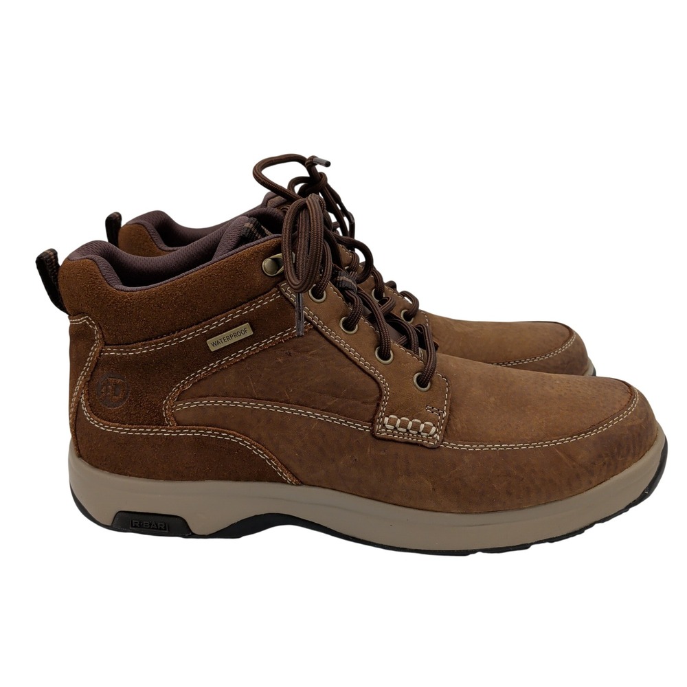 Dunham 8000 Mid Boot Mens 12 D Brown Leather Waterproof Chukka Hiking Boots‎